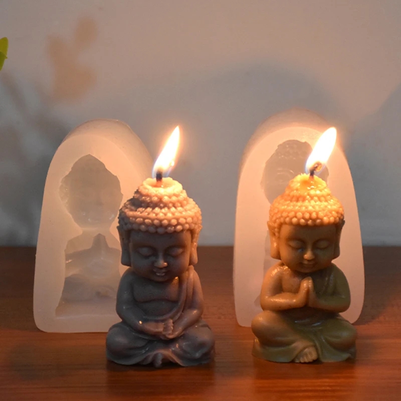 Candle Making Process - 3Dシリコンキャンドル,瞑想用,石膏仏粘土,エポキシ樹脂,石鹸作り用品,教会の装飾プロセス