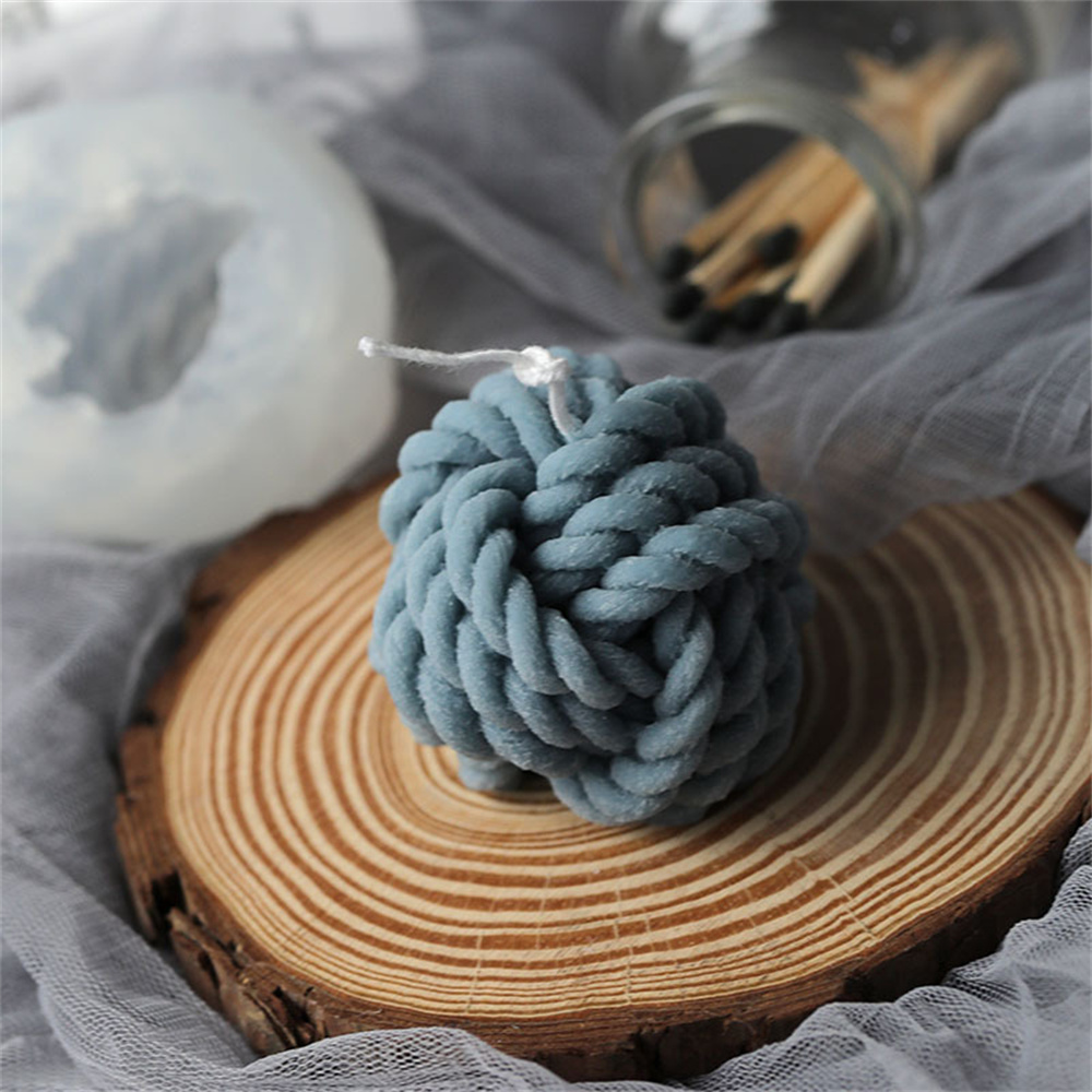 Candle Making Yarn - 1PC ウールボールキャンドルモールドアイスブロックモールド、ニットキャンドルモールドウール糸ボールモールド DIY キャンドル石鹸作り工芸品