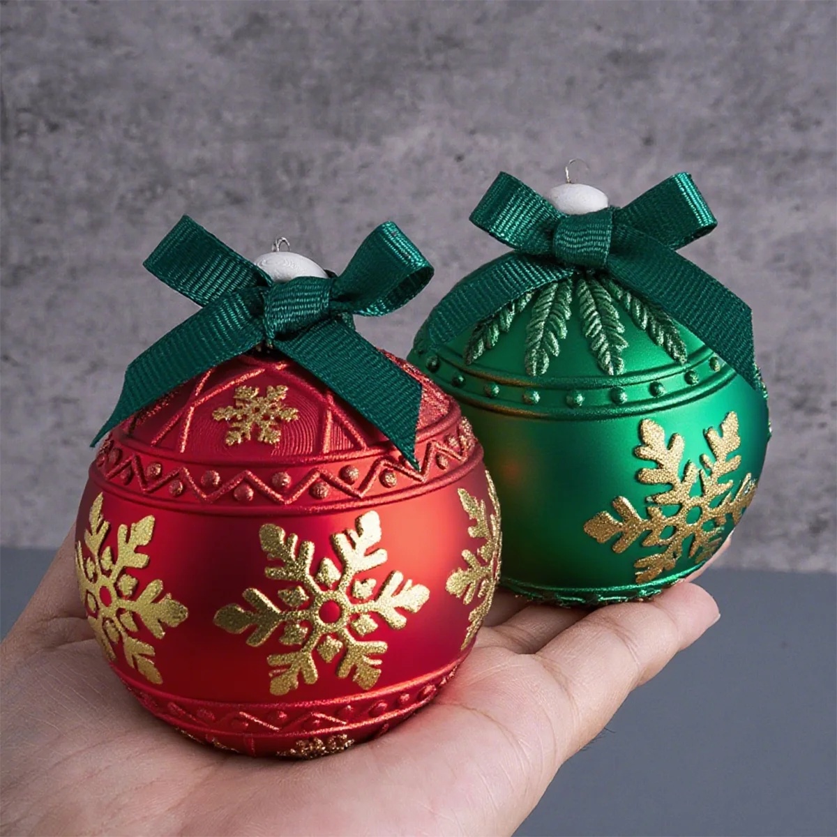 Candle Making Kit Xmas - クリスマスラウンドボールキャンドルジャーシリコンモールドDIYクリスマスオーナメントレリーフスノーベリーボックスクラフトメイキングキット石膏樹脂モールド