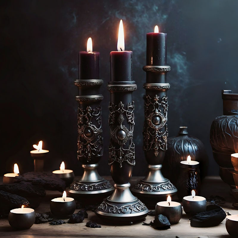 Candle Making Vinings - 手作りの香り付きキャンドル石膏樹脂オーナメント、ゴシックスタイルの蔓模様の背の高い柱状キャンドル用DIYシリコンモールド、香り付きキャンドル作成用シリコンモールド