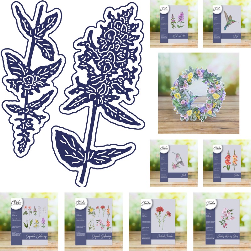 Candle Making Vinings - ロージーアネモネ ロシアンバイン ウッドランドリリー メタルカッティングフレームダイ 2026年新作テンプレート DIY