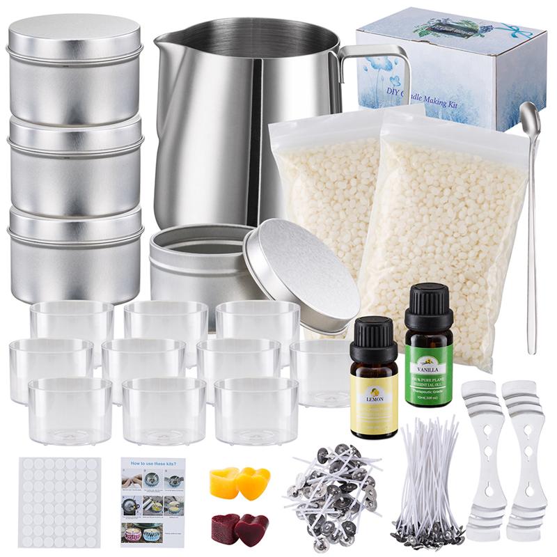 Candle Making Kit For Beginners - キャンドル作りキット,1セット,キャンドル,ワックス,手作りクラフト,誕生日,結婚式,パーティー