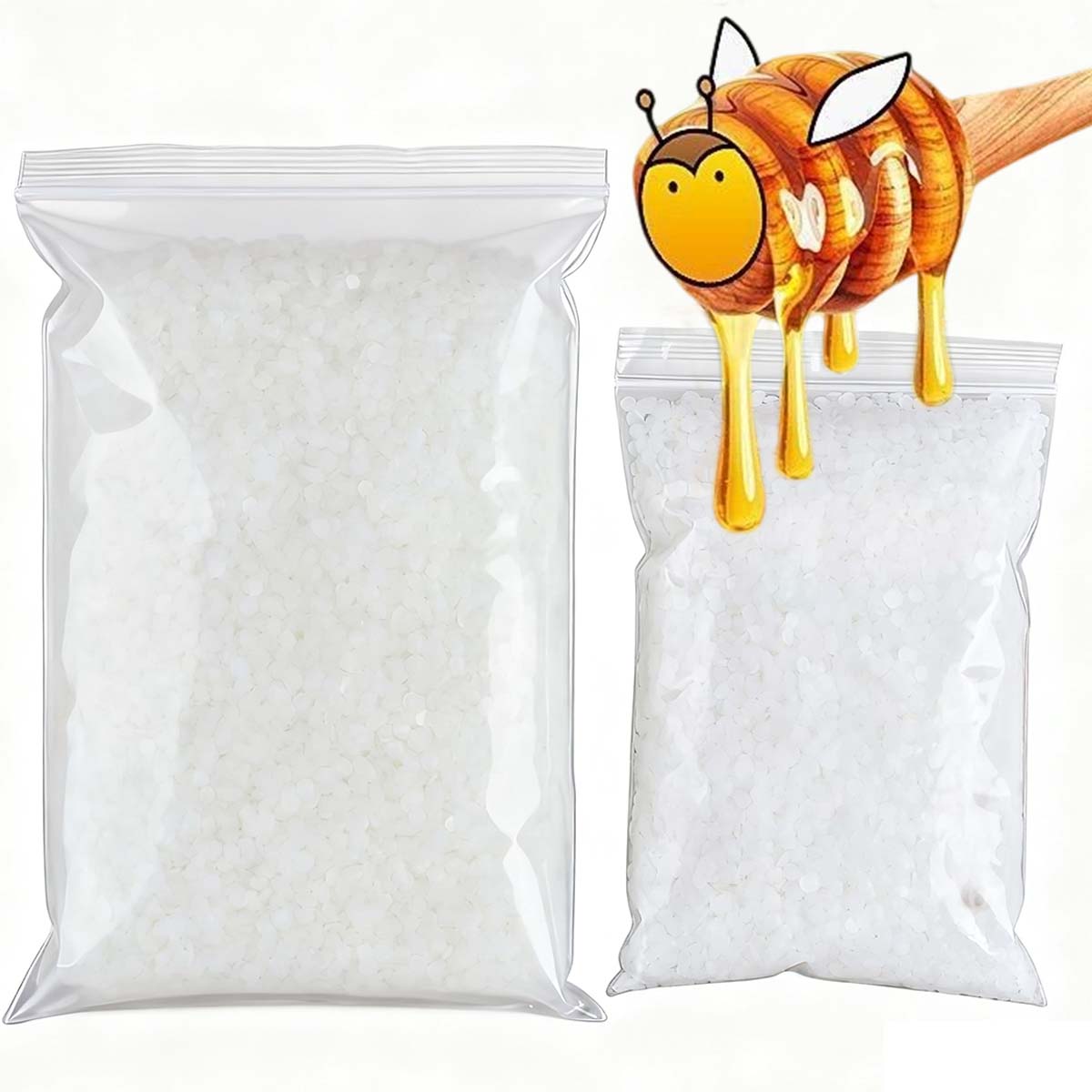 Candle Making Material - 200g-1000g 白蜜蝋 純天然粒状 香り付きキャンドル材料 DIY 無煙芯材料