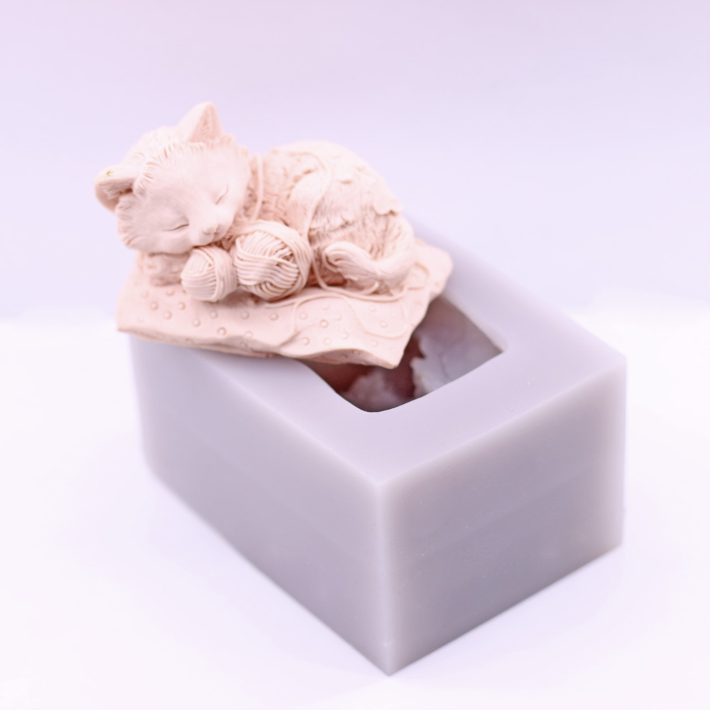 3D 猫糸ボールで遊ぶシリコンモールドチョコレートキャンディ - Candle Making Yarn のレビューと価格