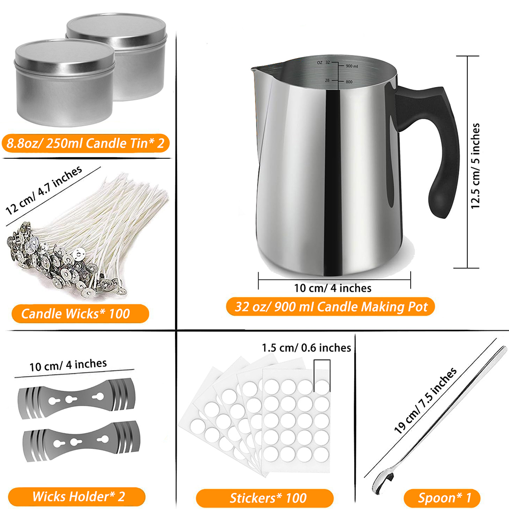 キャンドル作りスターターキット用品、キャンドル作り注ぐポット - Candle Making Kit For Beginners のレビューと価格