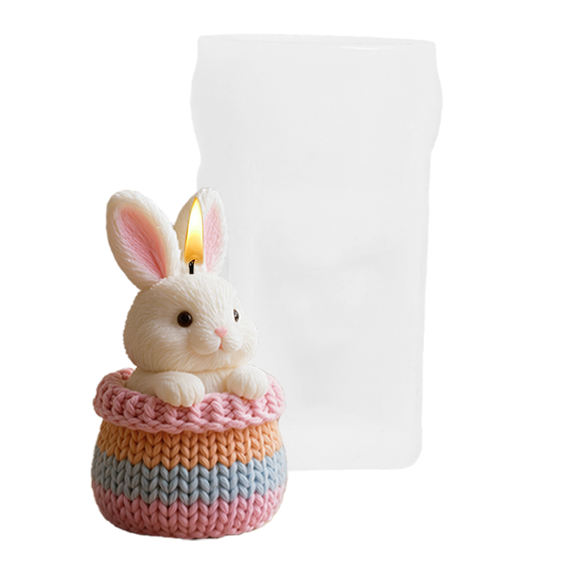 糸の質感のあるバスケット型のウサギ型の香り付きキャンドルを作 - Candle Making Yarn のレビューと価格