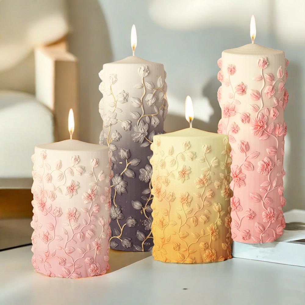 花の形をした円錐形のキャンドル型,日曜大工の円筒形の石膏,シ - Candle Making Vinings のレビューと価格