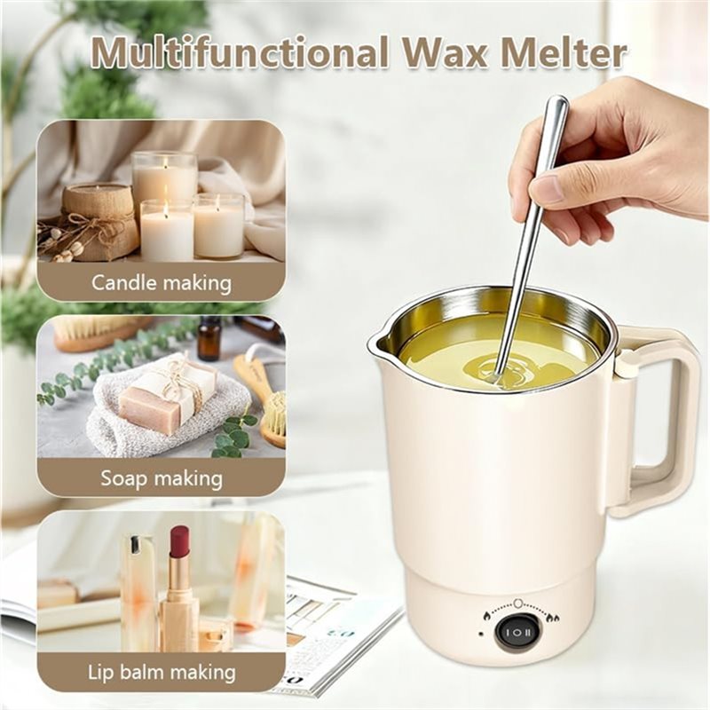 A47U 電気ワックス溶解ポットキット 温度計付き 800M - Candle Making Kit For Beginners のレビューと価格