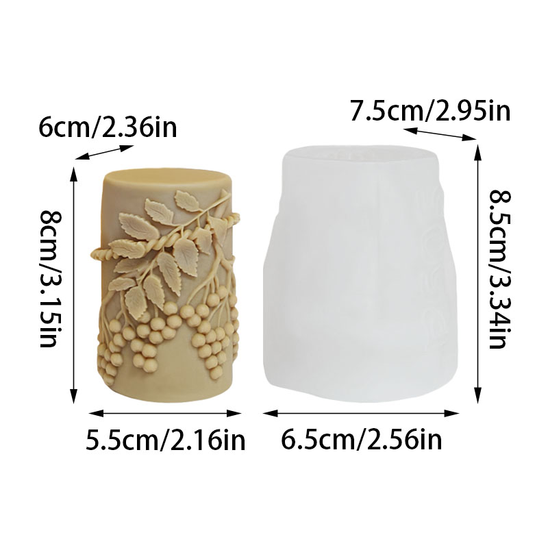 ヴァイングリーンリーフベリーレリーフ型キャンドルアロマセラピ - Candle Making Vinings のレビューと価格