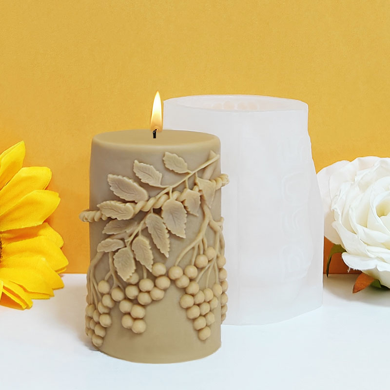 ヴァイングリーンリーフベリーレリーフ型キャンドルアロマセラピ - Candle Making Vinings のレビューと価格