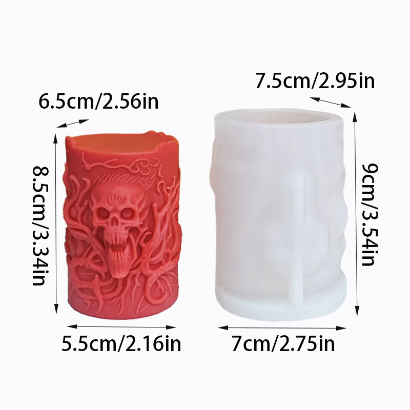 【ダーク・エステティックス】ゴシック・スカル・レリーフ・シリ - Candle Making Vinings のレビューと価格