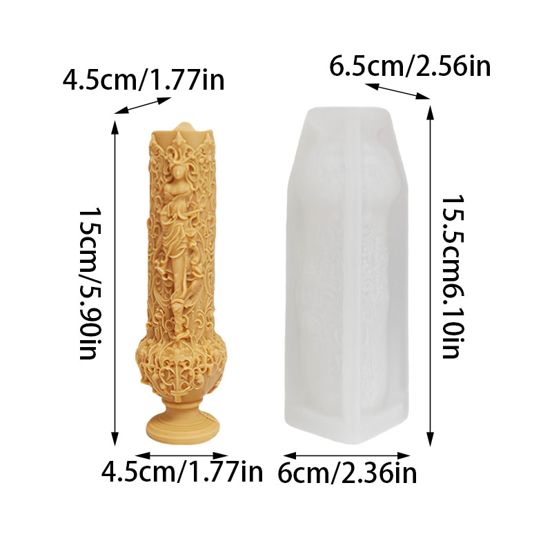 ダークゴシックスタイルの立体的な蔓で包まれた女神のレリーフ、 - Candle Making Vinings のレビューと価格