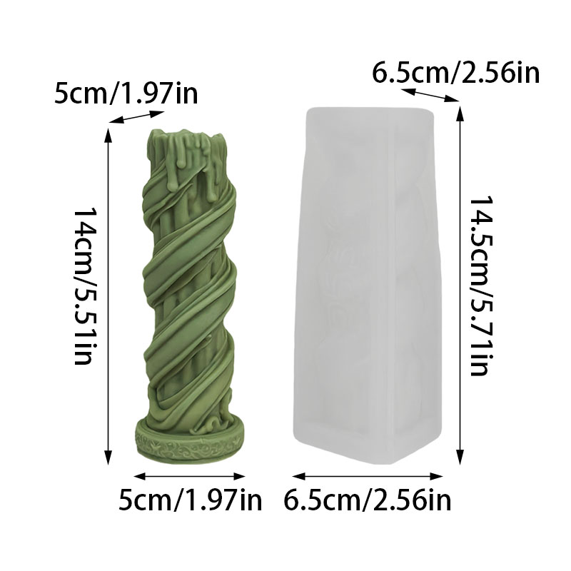 蔓巻きツイストハイカラムキャンドルDIYシリコンモールド、芸 - Candle Making Vinings のレビューと価格