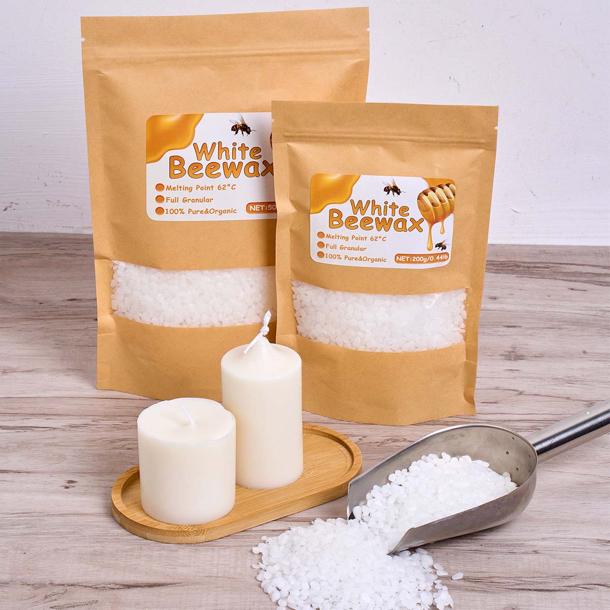 1000 グラム白蜜蝋 DIY キャンドル作成材料純粋な天然 - Candle Making Kit For Beginners のレビューと価格