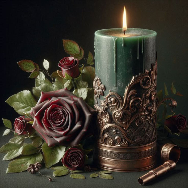 ヴィンテージバロック様式の蔓模様の柱型キャンドルシリコンモー - Candle Making Vinings のレビューと価格