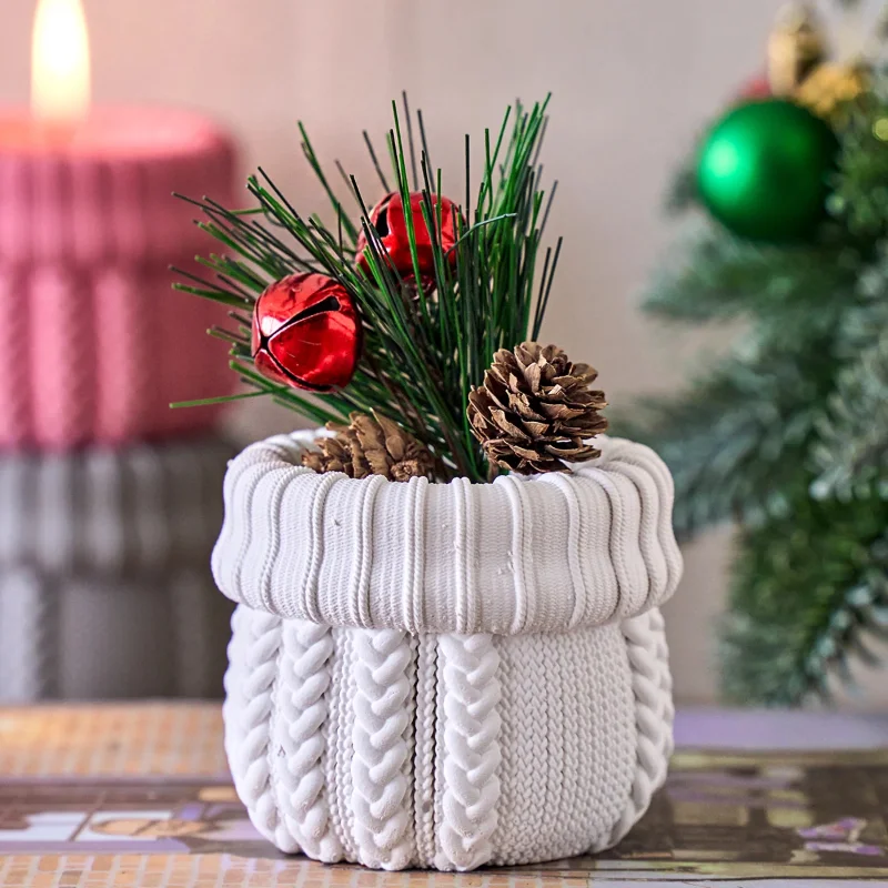ニット糸キャンドルジャー用シリコンモールド DIY クリスマ - Candle Making Yarn のレビューと価格
