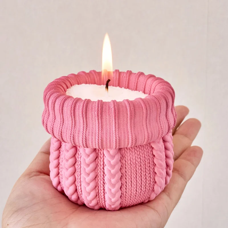 ニット糸キャンドルジャー用シリコンモールド DIY クリスマ - Candle Making Yarn のレビューと価格