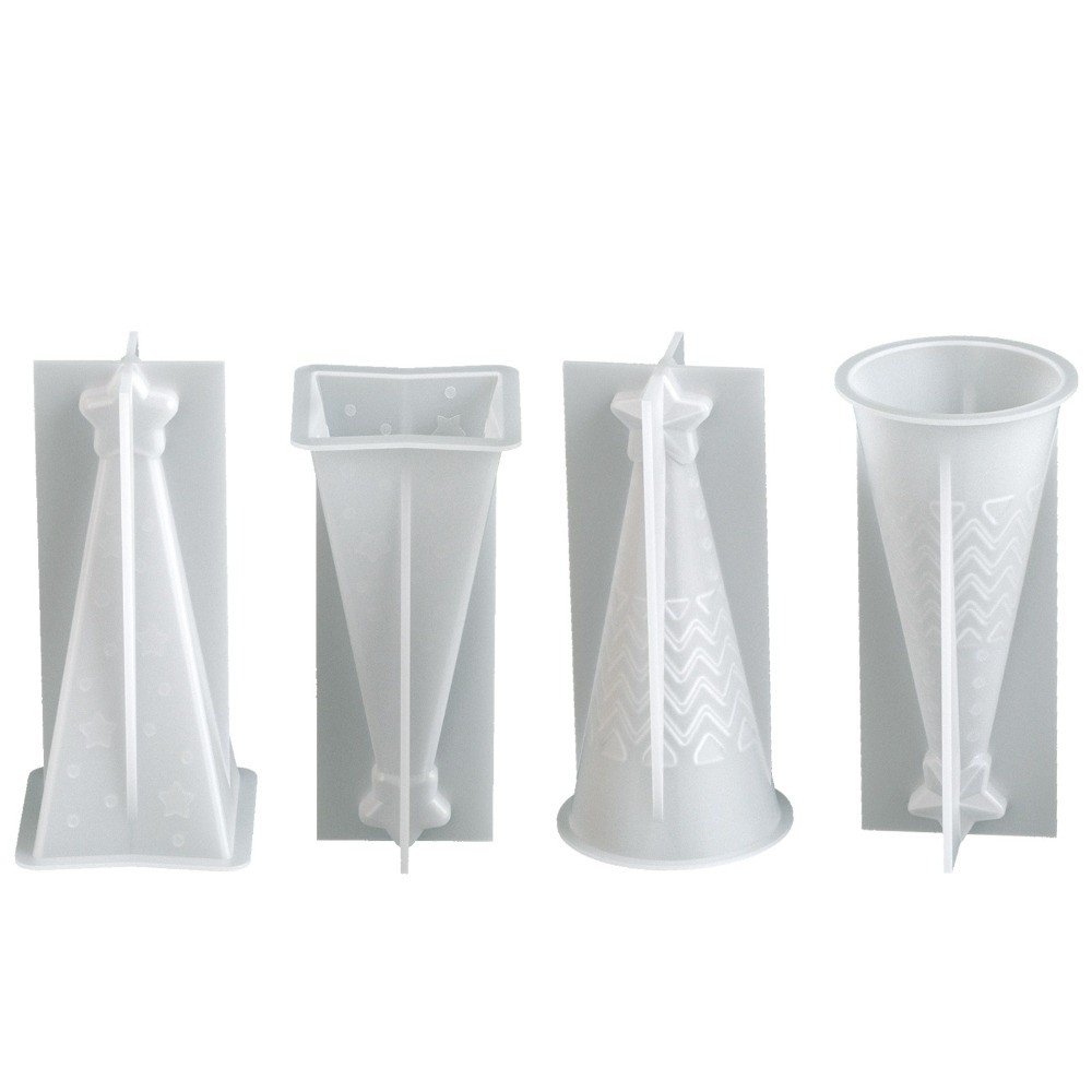 シリコン製クリスマスコーンキャンドル型 エポキシ樹脂クリスタ - Candle Making Kit Xmas のレビューと価格