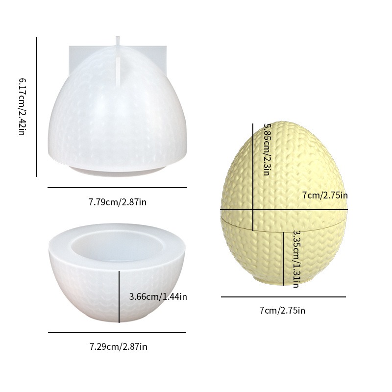 DIY編み糸卵型オーバルシリコンモールド、樹脂キャンドル作り - Candle Making Yarn のレビューと価格