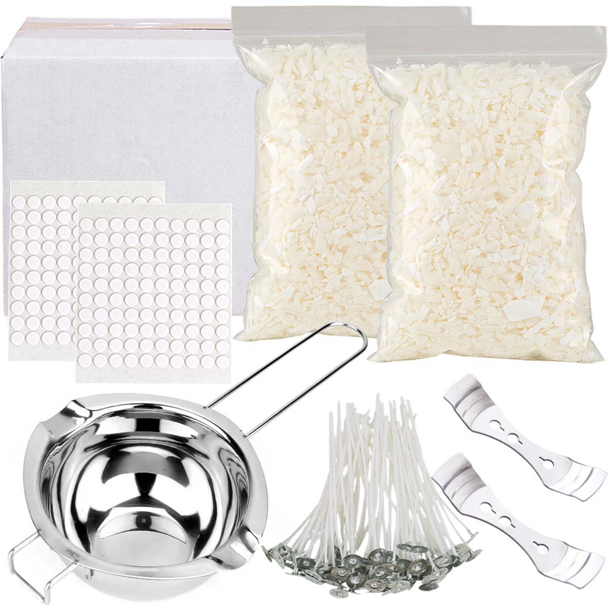 DIY手作りキャンドルクラフトツールキット、溶解ポット、ワッ - Candle Making Kit For Beginners のレビューと価格
