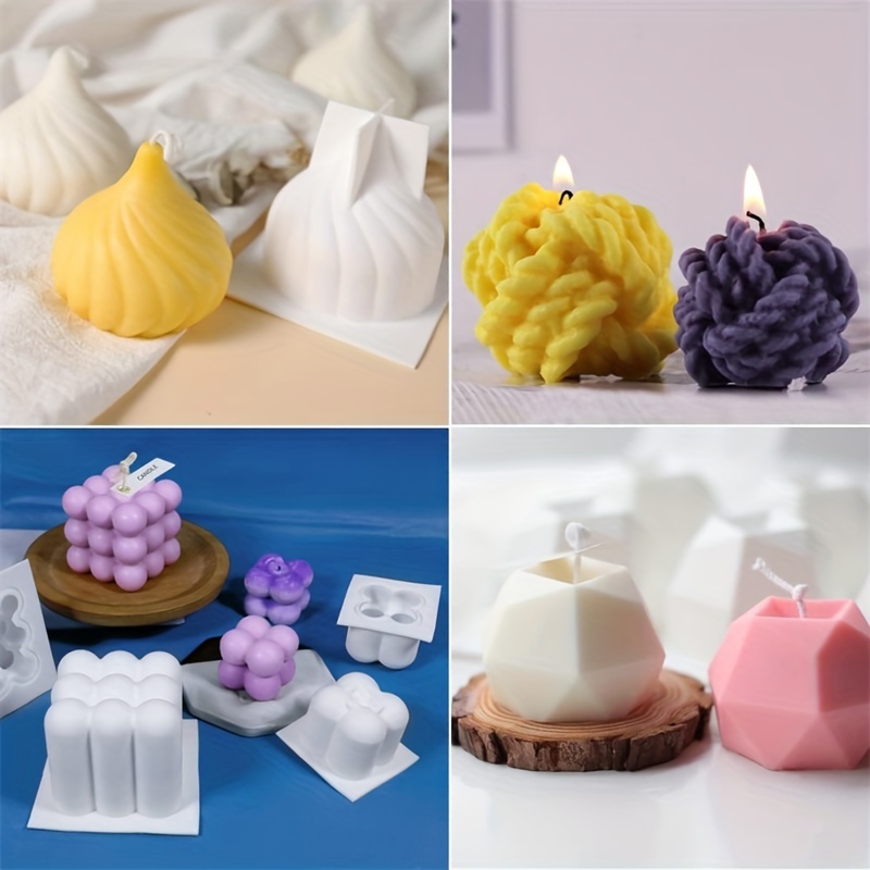 6個入りシリコンキャンドル型セット、キャンドル作り用、毛糸玉 - Candle Making Yarn のレビューと価格