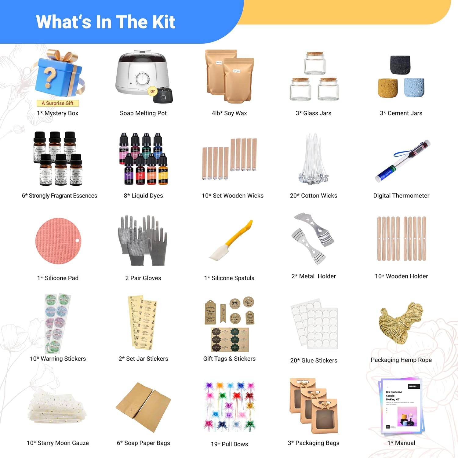 大人と初心者向けの128個入りキャンドル作りキット – ソイ - Candle Making Kit For Beginners のレビューと価格