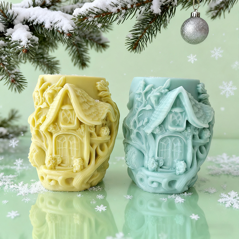 レリーフピラーハウス型シリコンキャンドルモールドDIYツタツ - Candle Making Vinings のレビューと価格