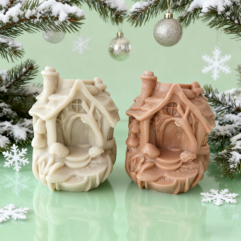 レリーフピラーハウス型シリコンキャンドルモールドDIYツタツ - Candle Making Vinings のレビューと価格