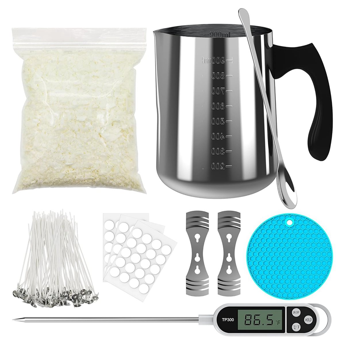 初心者向けキャンドル作りキット、大豆ワックスDIYキャンドル - Candle Making Kit For Beginners のレビューと価格