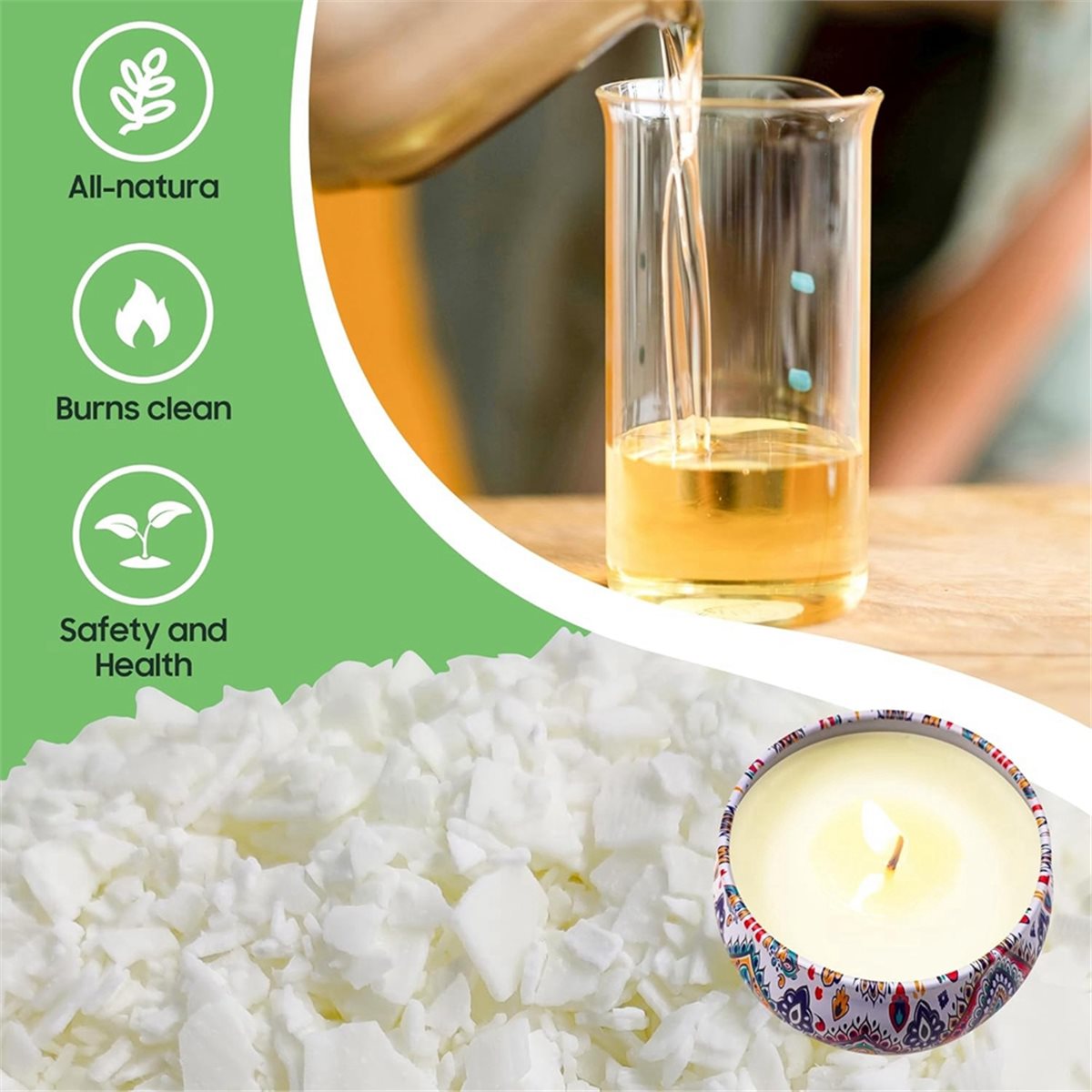 初心者向けキャンドル作りキット、大豆ワックスDIYキャンドル - Candle Making Kit For Beginners のレビューと価格
