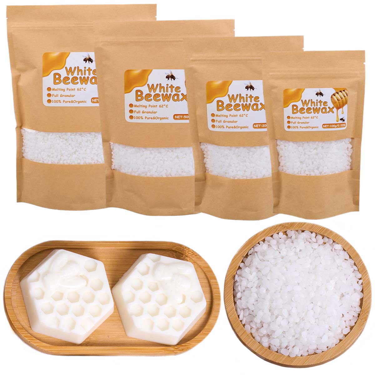 白蜜蝋純粋な天然粒状香りキャンドル素材 DIY 手作りギフト - Candle Making Material のレビューと価格