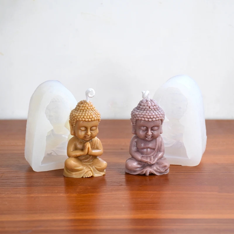 3D 仏シリコーンキャンドルモールド瞑想チャンティング仏石膏 - Candle Making Process のレビューと価格