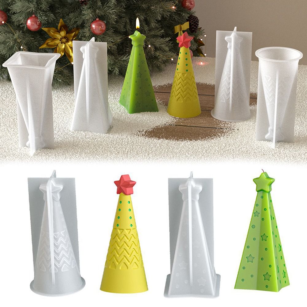 シリコン製クリスマスコーンキャンドル型 クリスタルDIYクラ - Candle Making Kit Xmas のレビューと価格